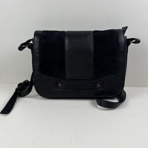 Hotter Erin Black Leather Crossbody Shoulder‎ Purse Bag